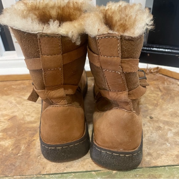 Cabela’s Crescent Ridge Short Shearling Boot Size 10 Winter Tan Brown suede EUC - Picture 5 of 9